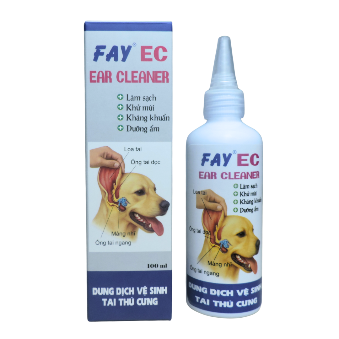 Dung dịch vệ sinh tai thú cưng FAY EC – 100 ml