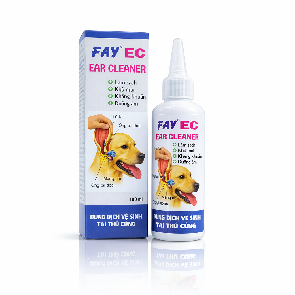 Dung dịch vệ sinh tai thú cưng FAY EC – 100 ml Dung dịch vệ sinh tai thú cưng FAY EC – 100 ml