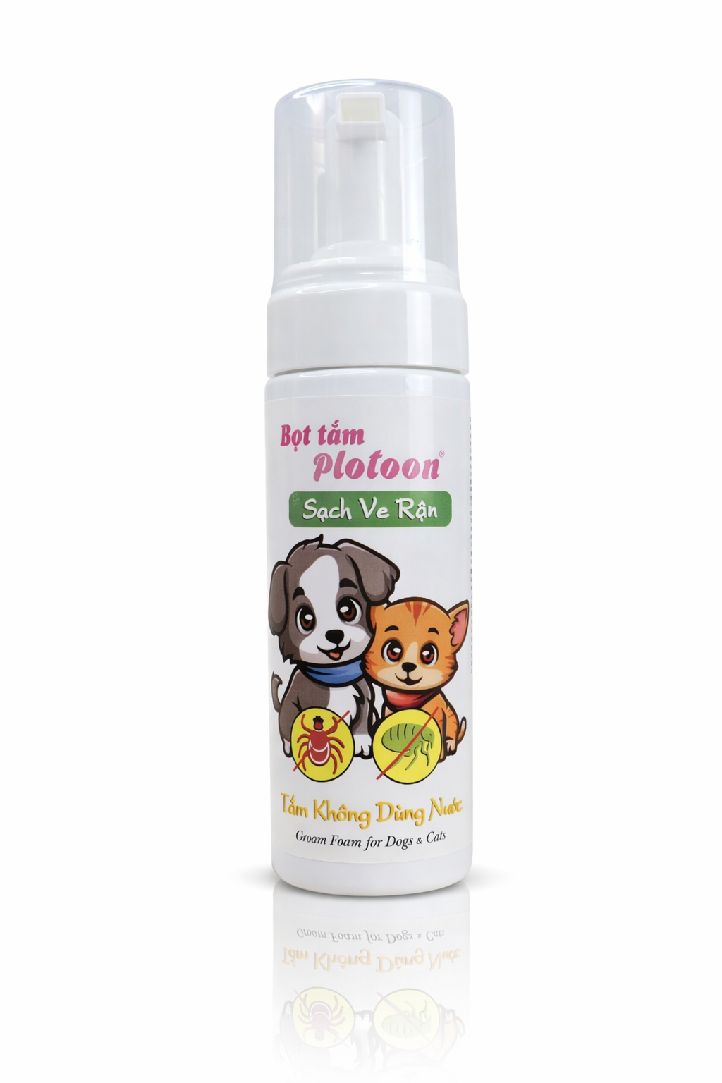 Bọt tắm Plotoon Sạch Ve Rận 140ml Bọt tắm Plotoon Sạch Ve Rận 140ml